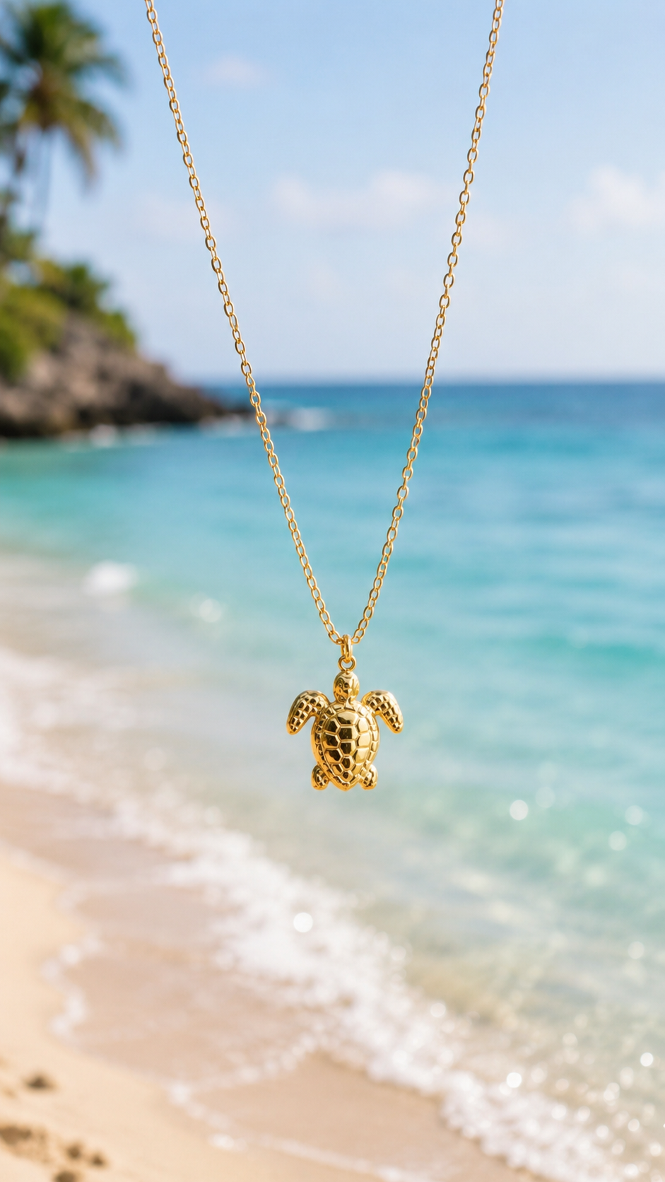 Coastello™ -Gold Turtle Necklace