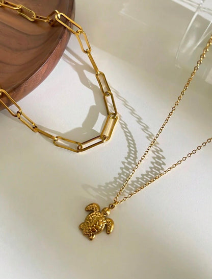 Coastello™ -Gold Turtle Necklace
