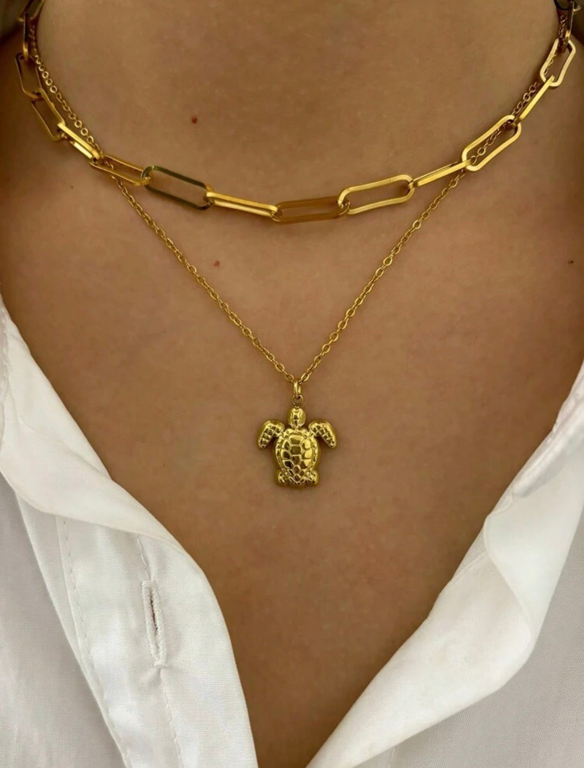Coastello™ -Gold Turtle Necklace